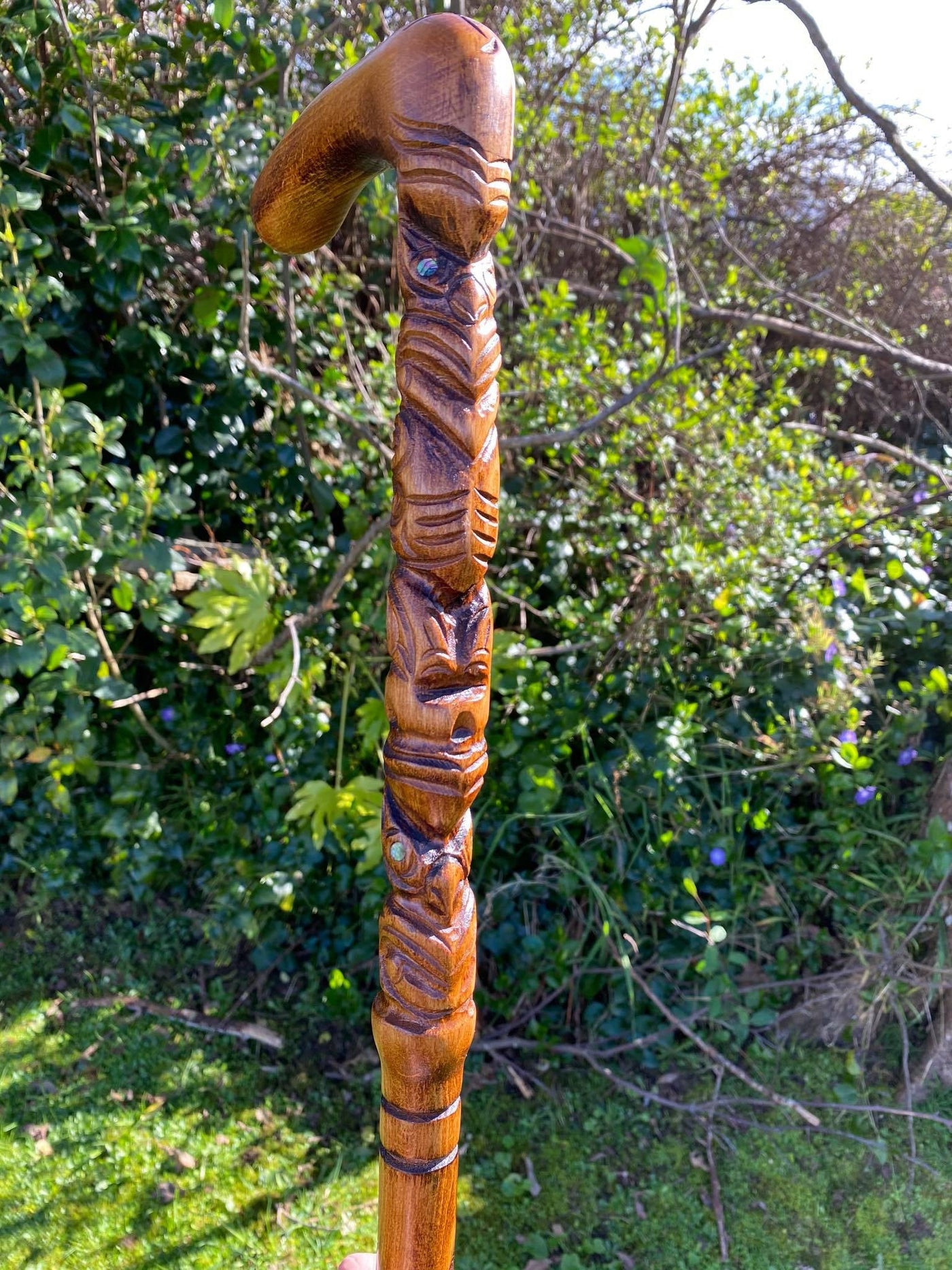Carved Walking Sticks-Contemporary Korowai Designs