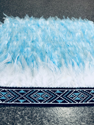 Child's Pre Made Newborn Korowai - Pēpī Pastel Blue-Contemporary Korowai Designs