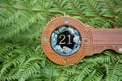 21st Key - Paua inlay-Contemporary Korowai Designs