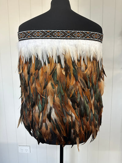 Adult Medium Half Pre Made Korowai - Akeelah Tan Moroki-Contemporary Korowai Designs