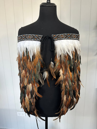 Adult Medium Half Pre Made Korowai - Akeelah Tan Moroki-Contemporary Korowai Designs