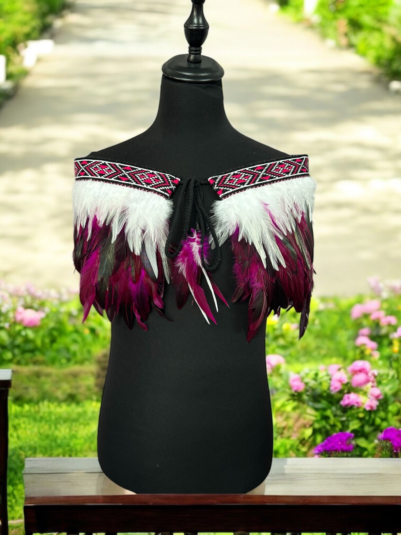 Adult Medium Quarter Pre Made Korowai - Akeelah Pink Moroki-Contemporary Korowai Designs