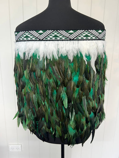 Adult Half Korowai - Akeelah Forest Green-Contemporary Korowai Designs