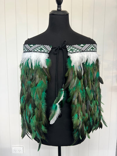 Adult Half Korowai - Akeelah Forest Green-Contemporary Korowai Designs