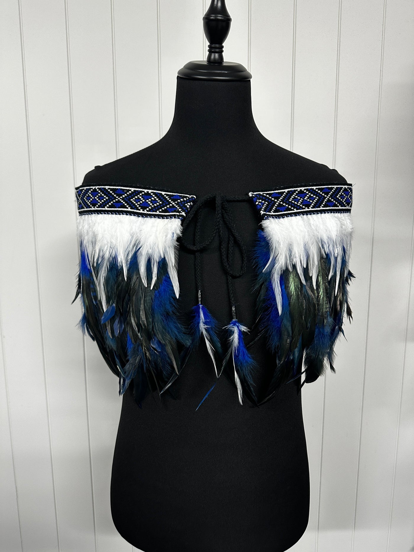 Adult Medium Quarter Length Korowai - Akeelah Blue-Contemporary Korowai Designs