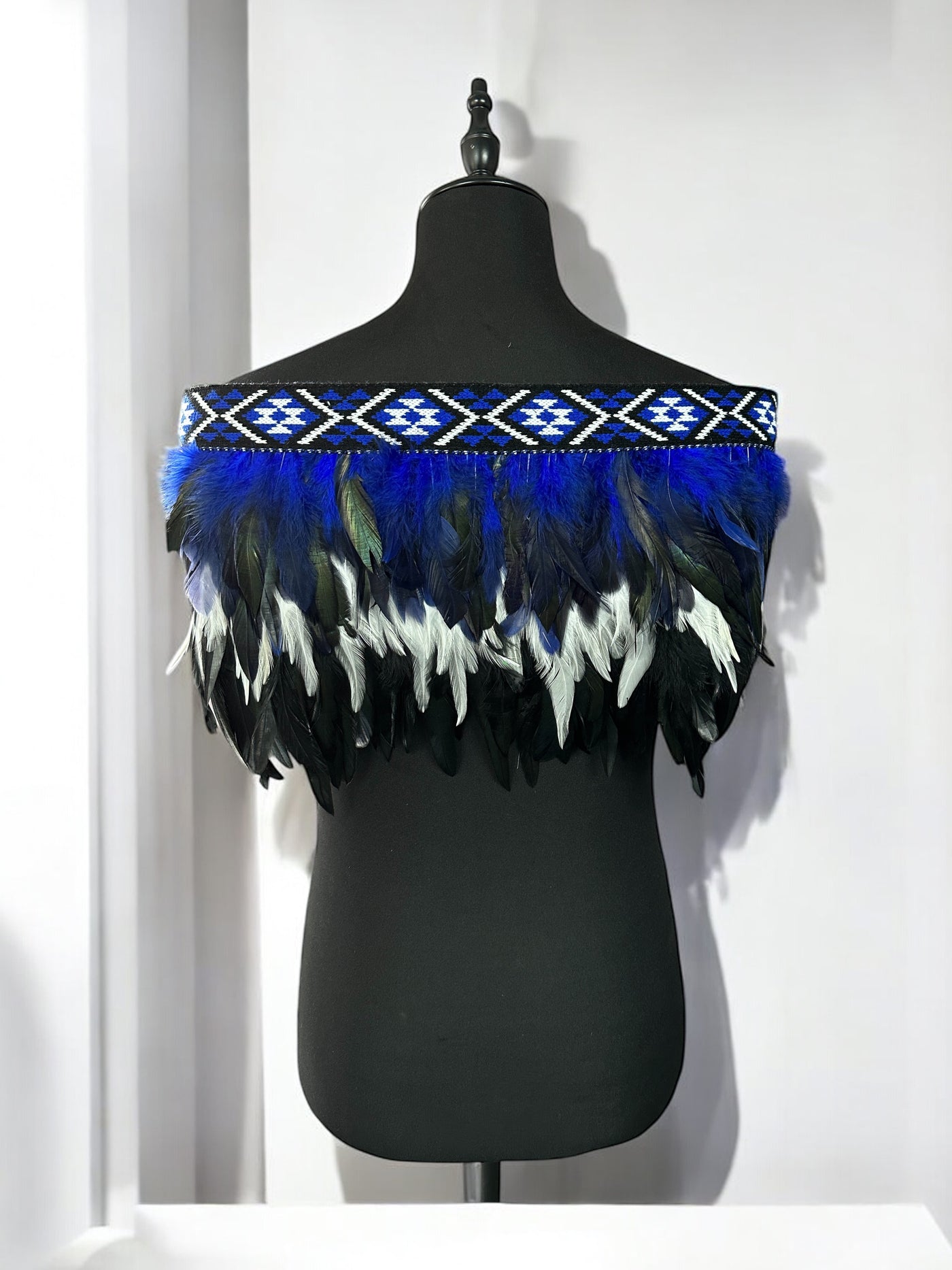 Adult Small Quarter Pre Made Korowai - Tana Blue Rangitāmiro-Contemporary Korowai Designs