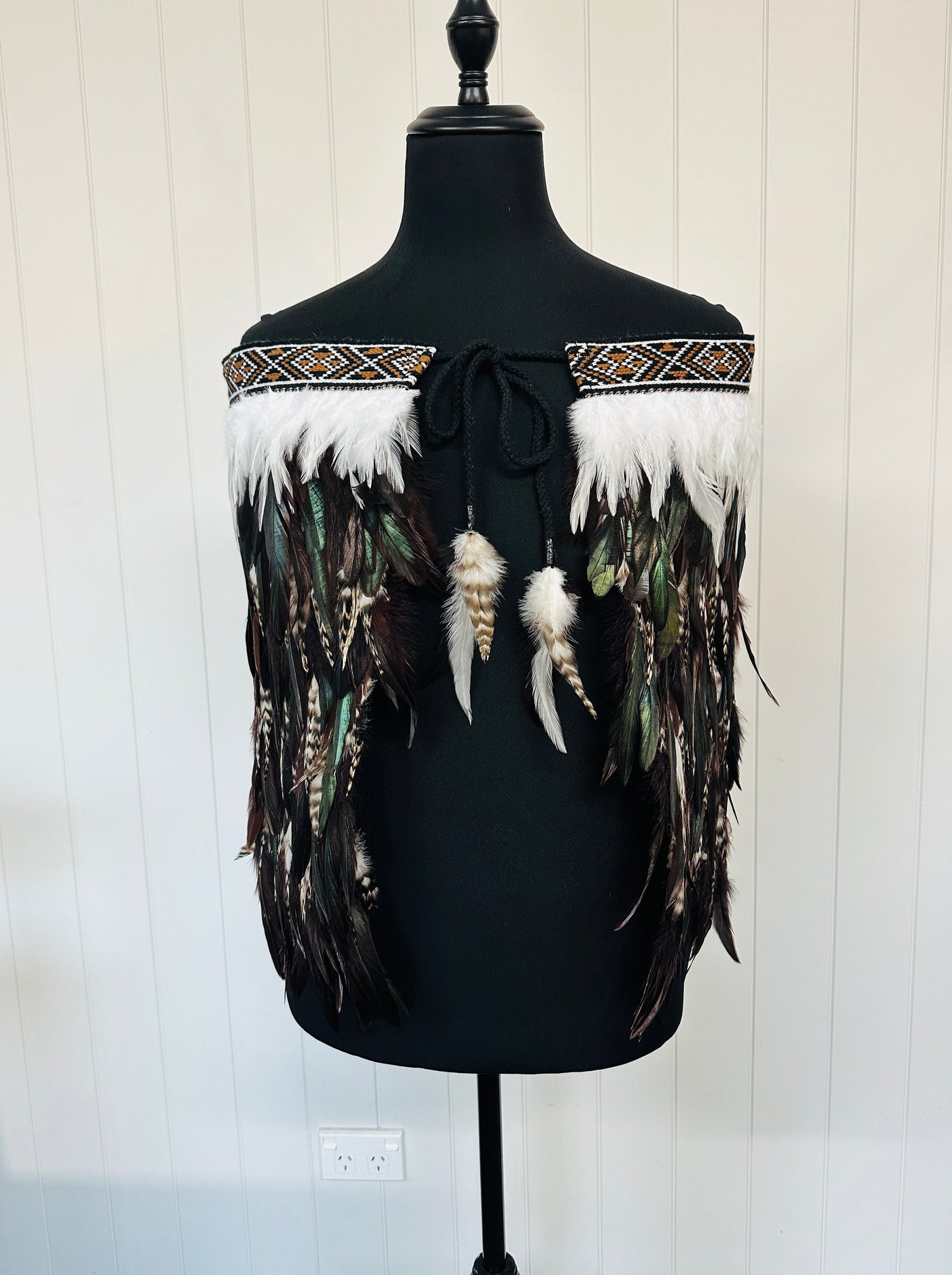 Adult XXL Half Pre Made Korowai - Taika Brown Moroki-Contemporary Korowai Designs