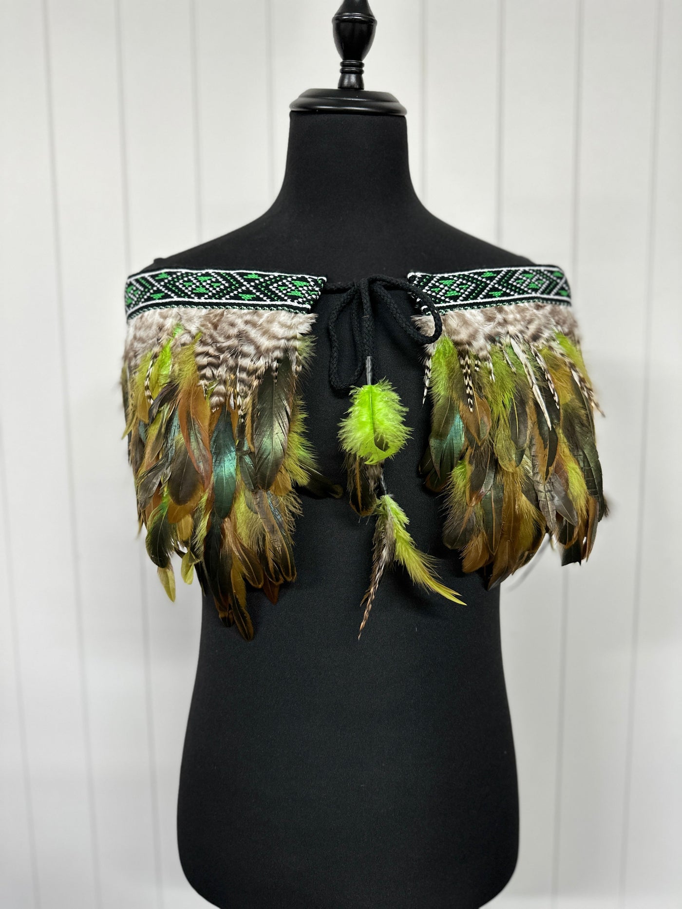 Adult XXL Quarter Pre Made Korowai - Emele Lime Moroki-Contemporary Korowai Designs