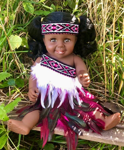 Awhina Doll Pink-Contemporary Korowai Designs