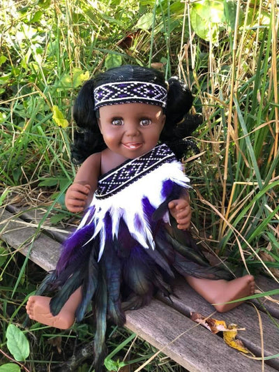 Awhina Doll Purple-Contemporary Korowai Designs