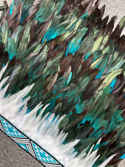 Child's Pre Made Size 1 Korowai Turquoise & Brown-Contemporary Korowai Designs