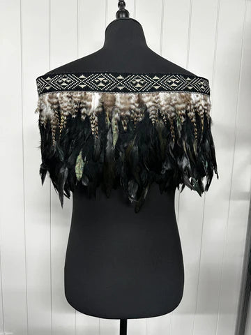 Emele | Black | Korowai | Adult (Quarter)-Contemporary Korowai Designs
