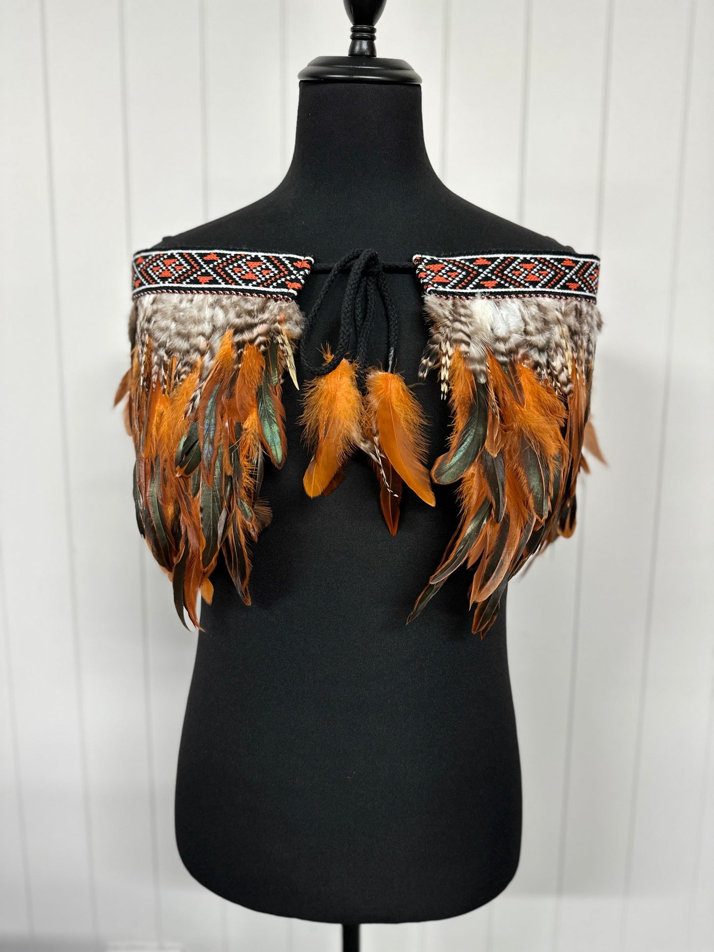 Emele | Orange | Korowai | Adult (Quarter)-Contemporary Korowai Designs