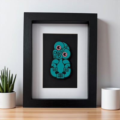 Framed Wall Art - Tiki-Contemporary Korowai Designs