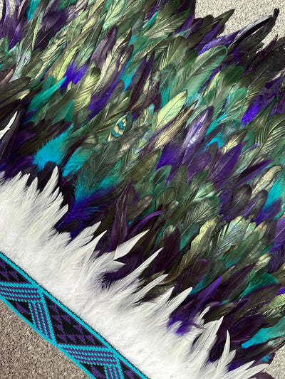 Hunter | Purple & Turquoise | Korowai | Adult (Full) Purple & Turquoise Taniko Band-Contemporary Korowai Designs