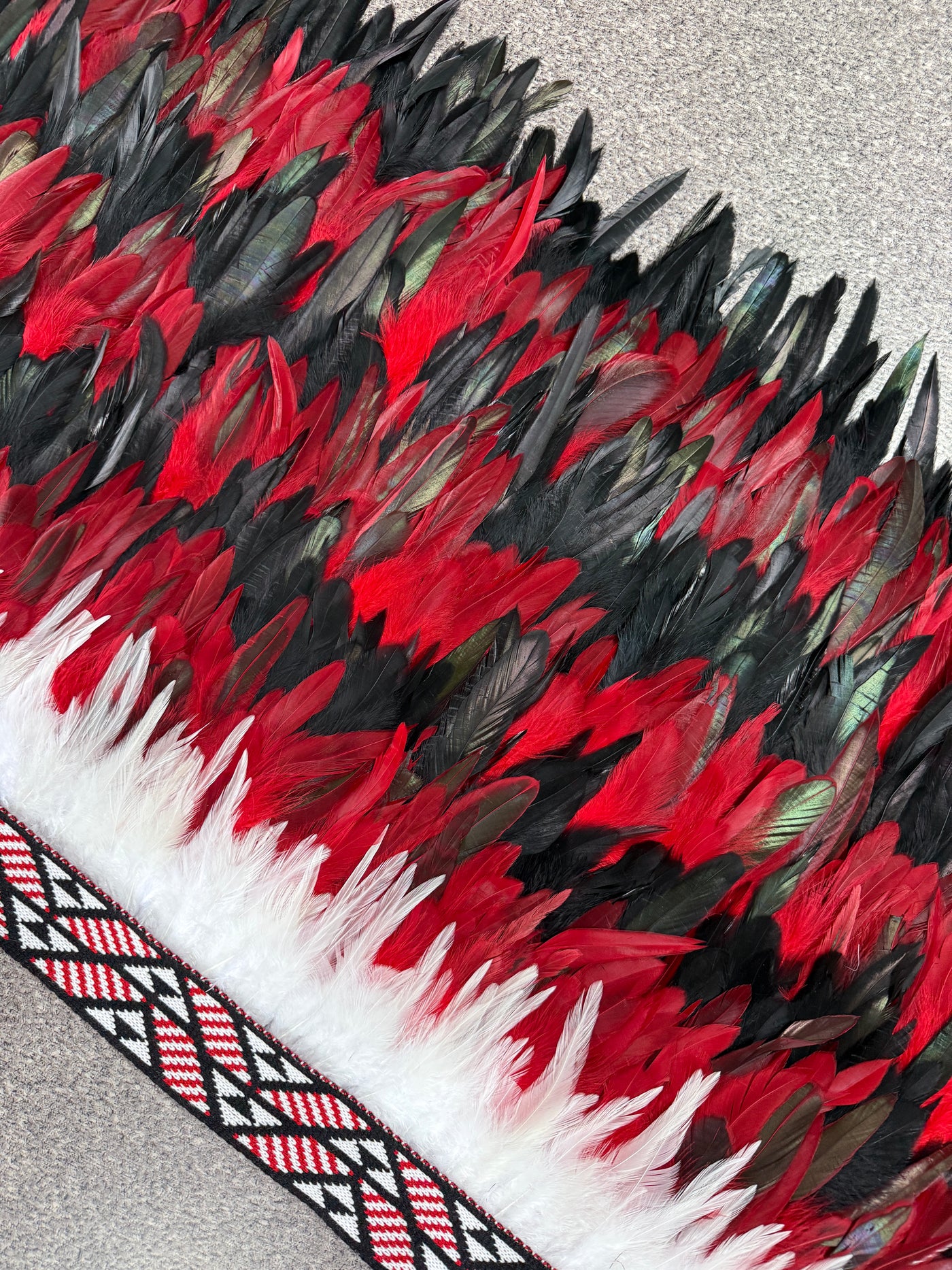 Hunter | Red & Black | Korowai | Adult (Half)-Contemporary Korowai Designs