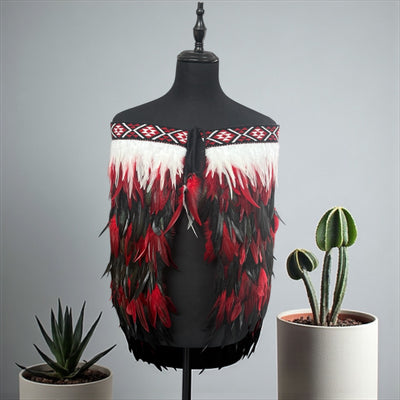 Hunter | Red & Black | Korowai | Adult (Half)-Contemporary Korowai Designs