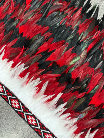 Hunter | Red & Black | Korowai | Adult (Half)-Contemporary Korowai Designs
