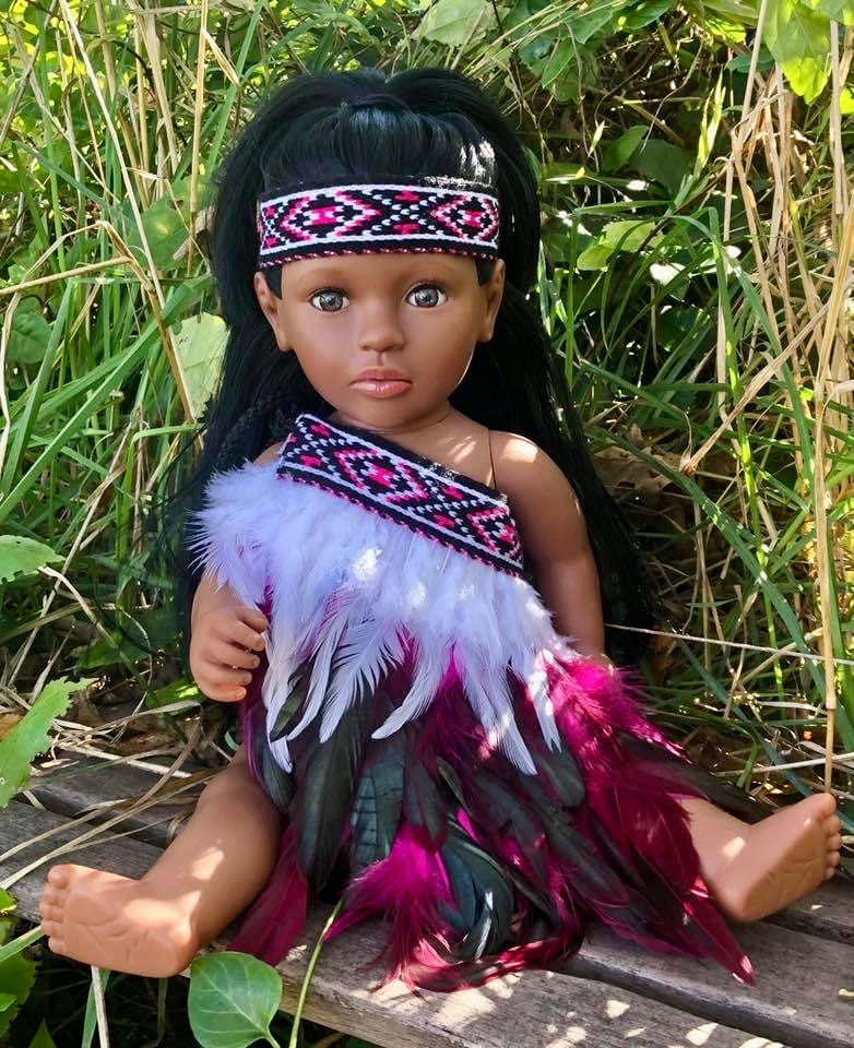 Manaia Doll Purple-Contemporary Korowai Designs