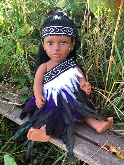 Manaia Doll Purple-Contemporary Korowai Designs