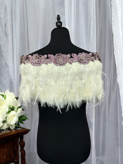 Stunning White/Pink | Formal Occasion | Shawl | Cape-Contemporary Korowai Designs