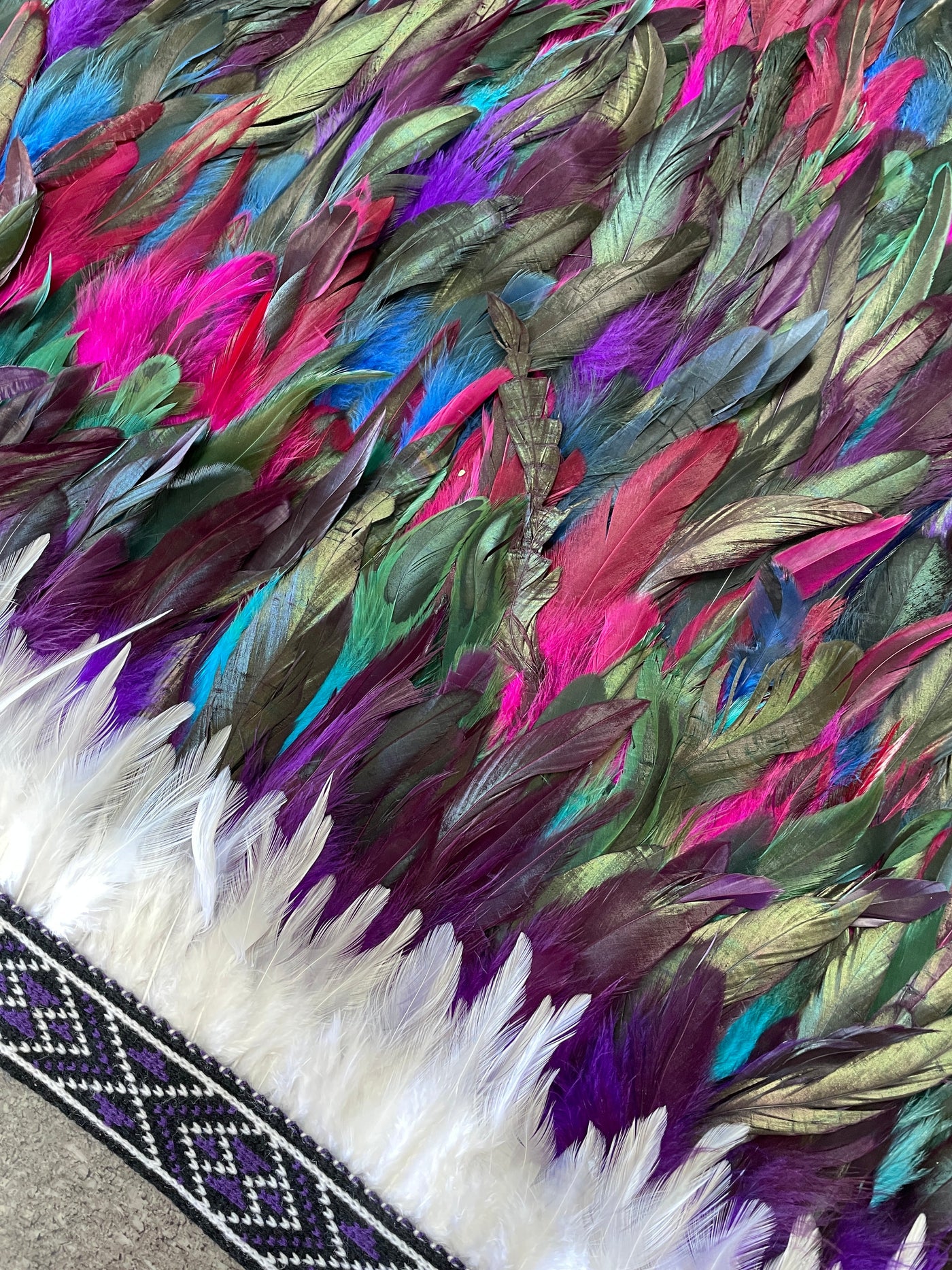 Paua | Purple, Turquoise, Pink, Blue | Korowai | Adult (Full)-Contemporary Korowai Designs